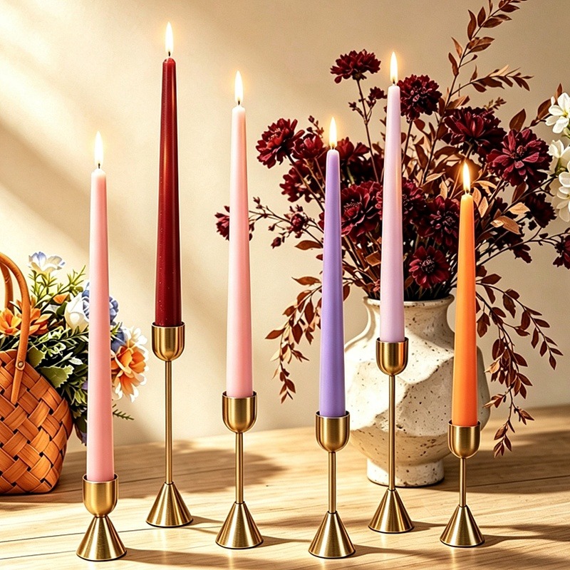 Burgundy Taper Candles, Long S - Silk Candle ulasan dan harga
