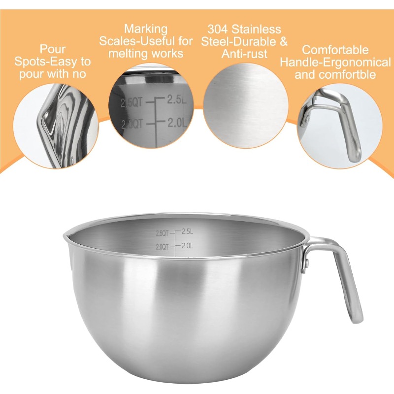 3Pcs Double Boiler Pot Set Sta - Candle Wax Scale ulasan dan harga