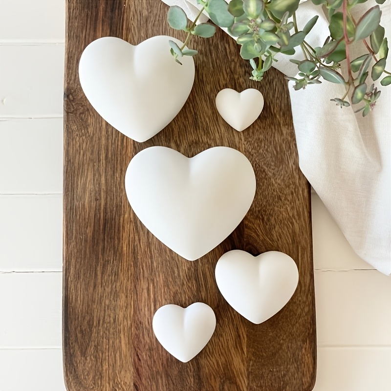 5pcs Heart-Shaped Gypsum Candl - Candle Molds ulasan dan harga