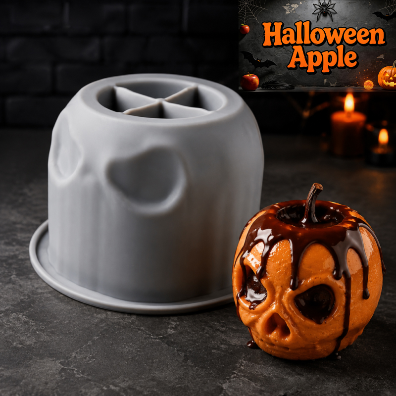 Halloween skull apple silicone - Candle Containers ulasan dan harga