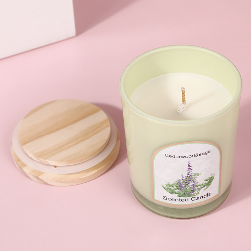Wood cover colored glass scent - Candle Fragrance ulasan dan harga