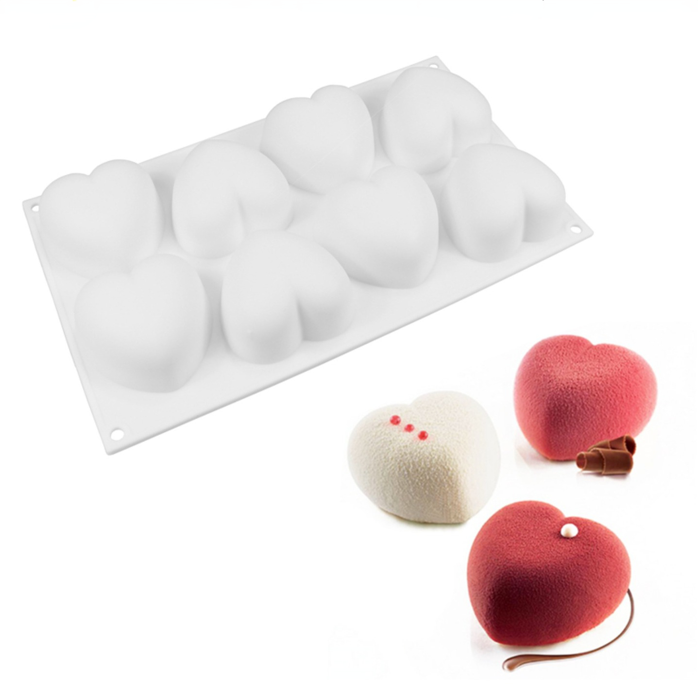 Love Heart Silicone Soap Mold  - Candle Making Kit ulasan dan harga