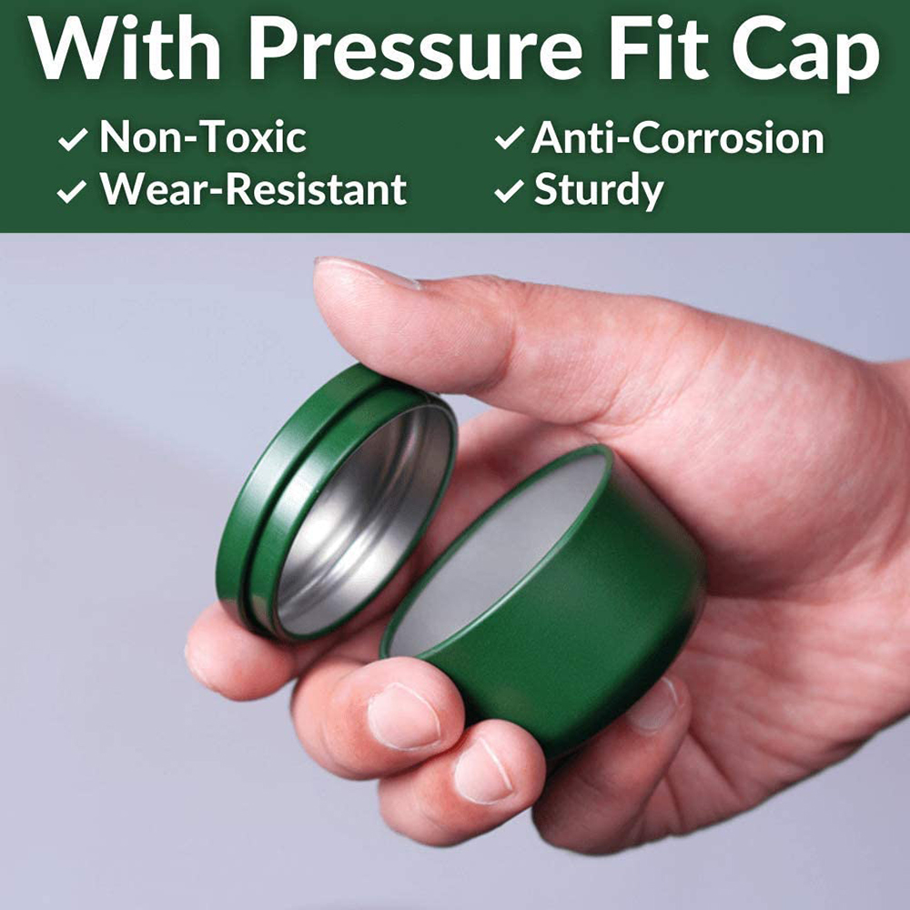 Tea Can with Airtight Lids Tin - Candle Containers ulasan dan harga