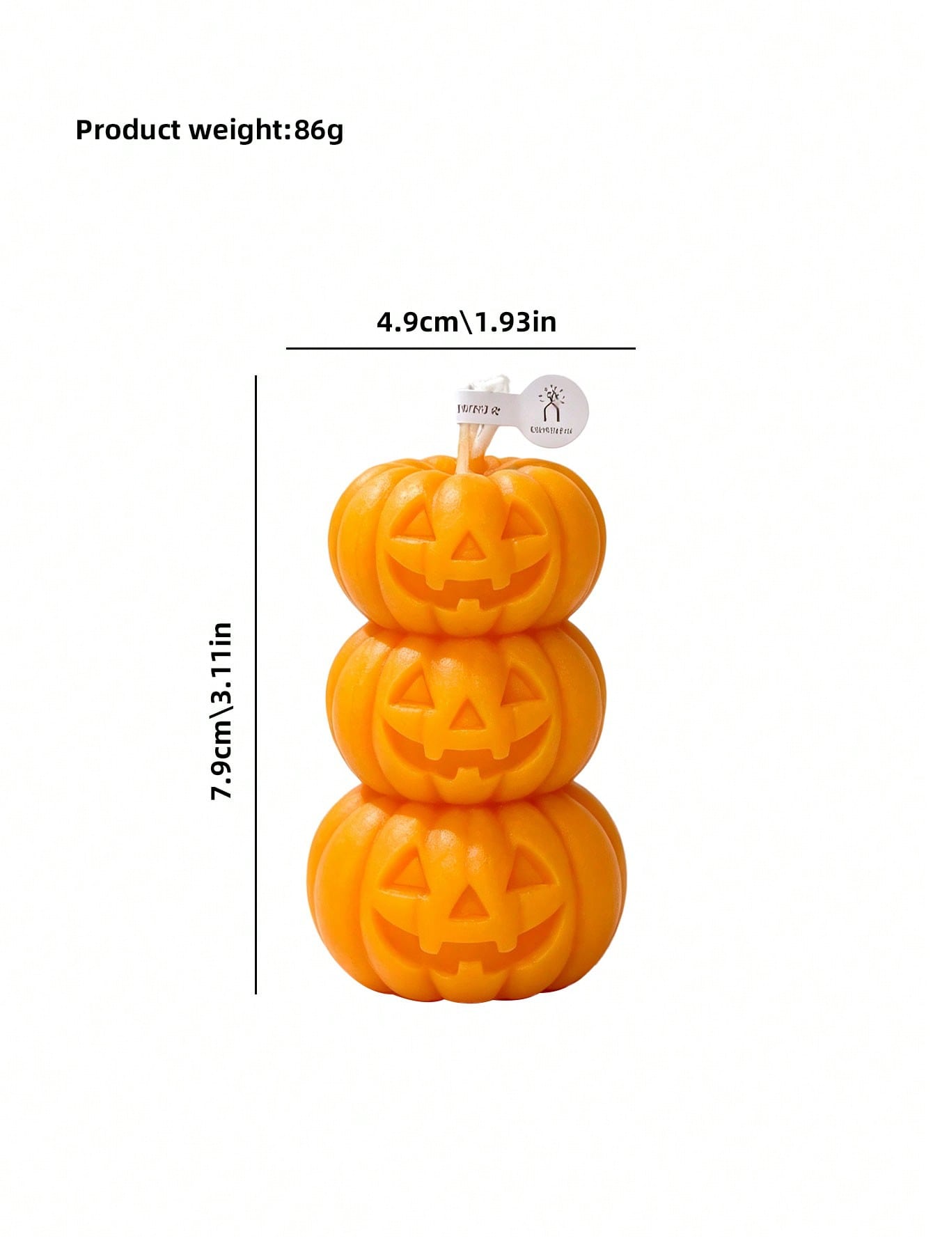 1pc Halloween 3-Layer Pumpkin  - Candle Fragrance ulasan dan harga