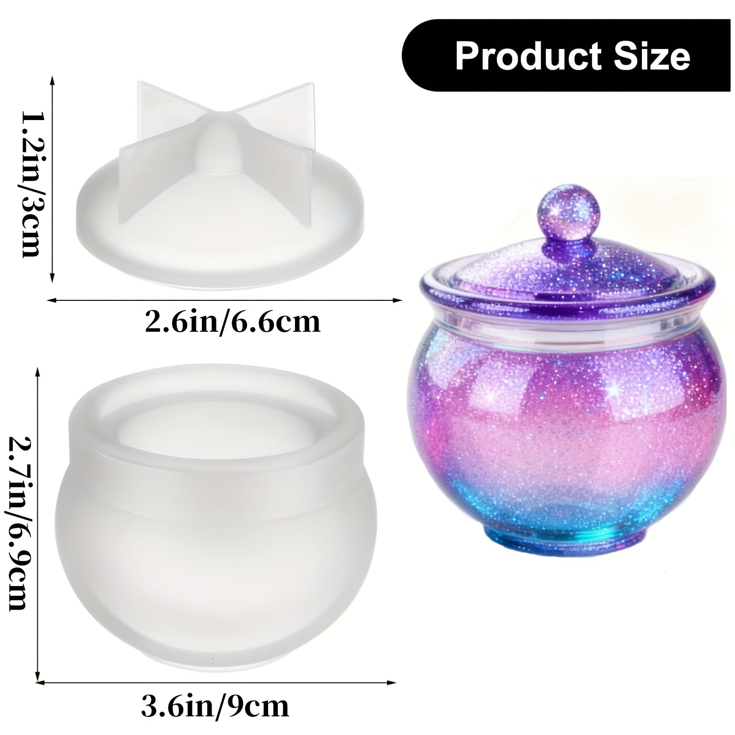 1 set of round resin can molds - Candle Molds ulasan dan harga